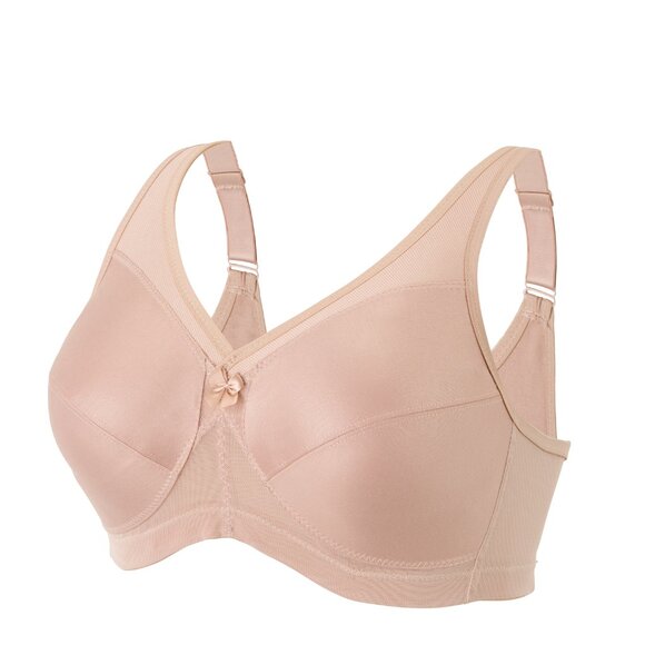 Set of 3! 50B Magic Lift Bra (COTTON-BLEND) Wireless (Active-Support) Nude NEW - Picture 14 of 16